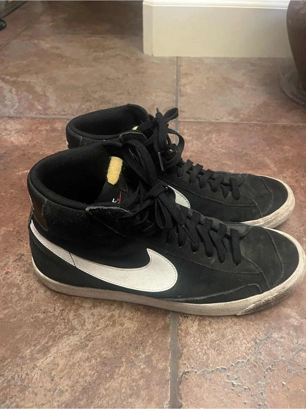 Nike Men’s Black Suede High-Top Sneakers